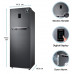 Refrigerator: Samsung 363 L, 3 Star, Convertible 5-in-1 Digital Inverter, with Display Frost Free Double Door Refrigerator (RT39C553EBX/HL, Luxe Black, 2023 Model)
